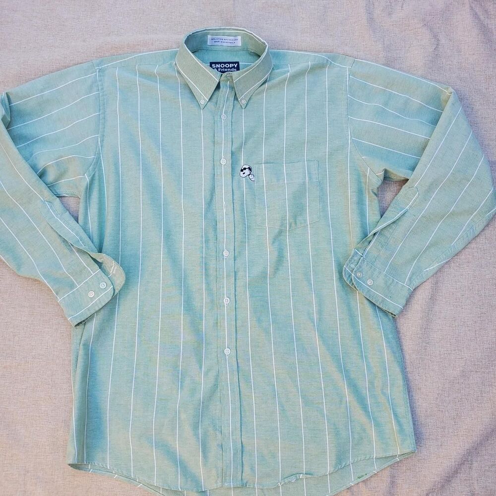 Peanuts Men's Green Shirt